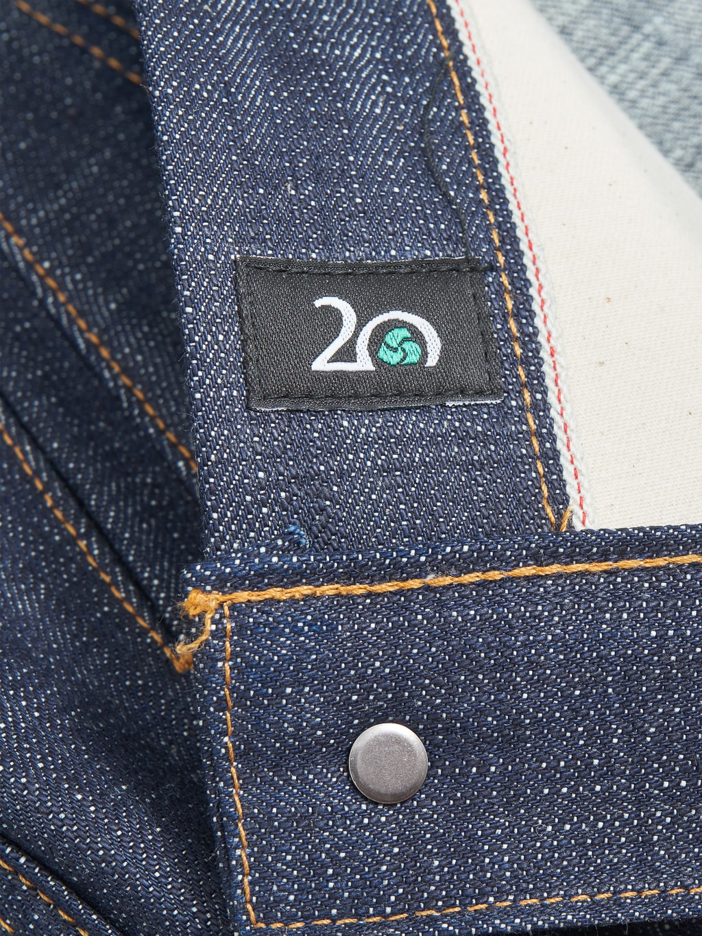 3sixteen 20th Anniversary Natural Indigo Type 3s Denim Jacket  brand label