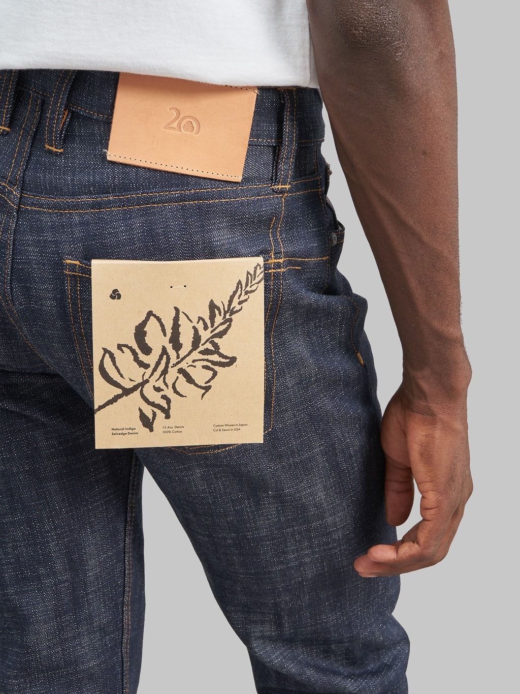 3sixteen CT 102xn 20th Anniversary Natural Indigo Jeans back pocket