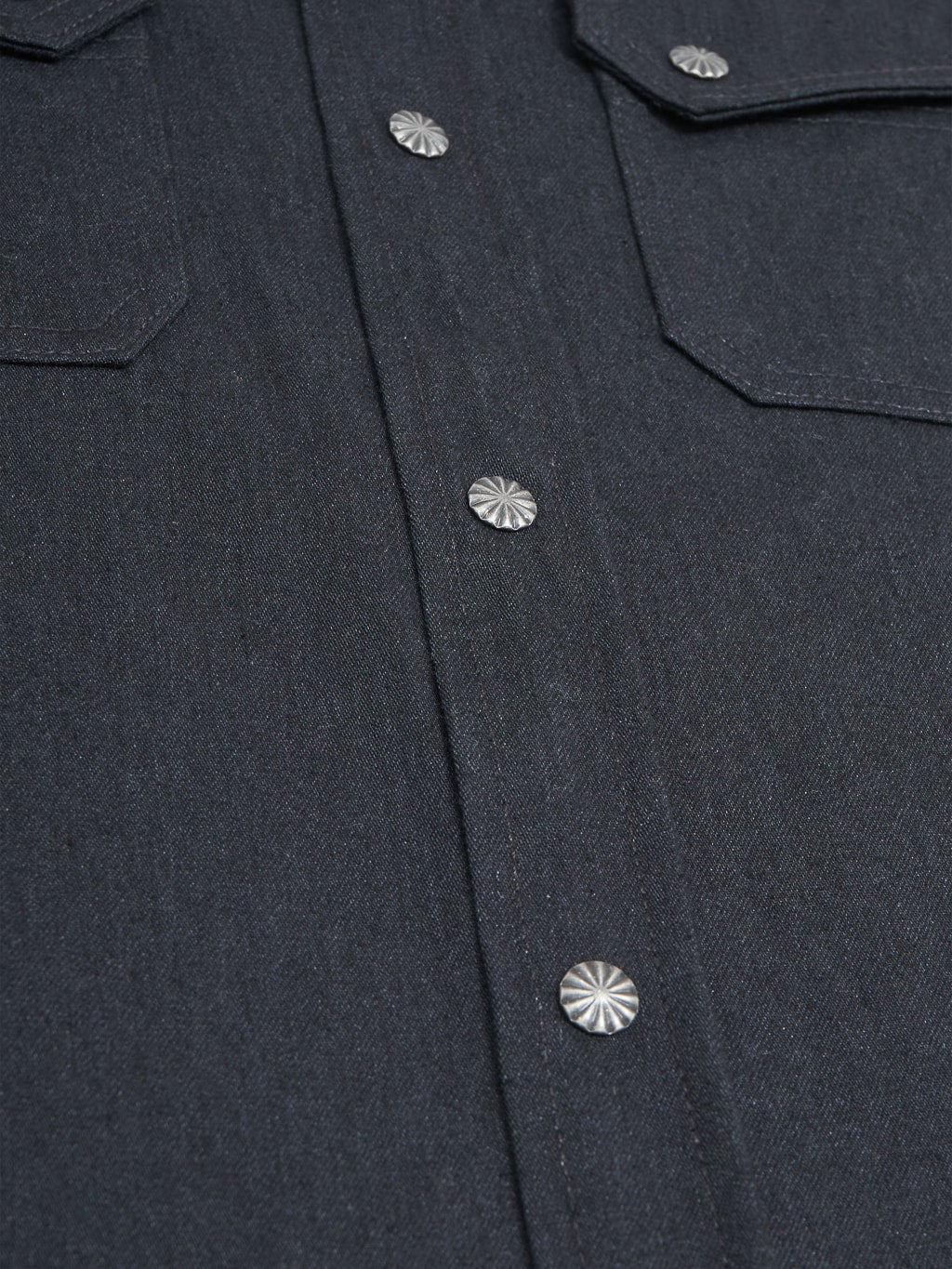 3sixteen Crosscut Western black Denim Shirt closeup