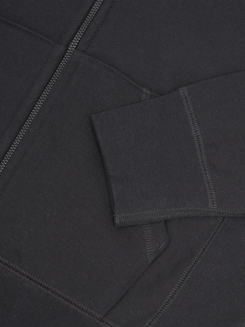 3sixteen Heavyweight Zip Hoody black cuff
