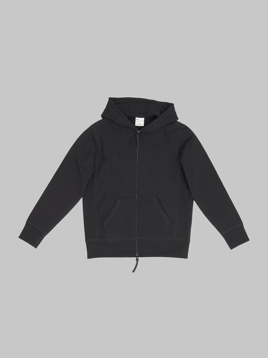 3sixteen Heavyweight Zip Hoody black front