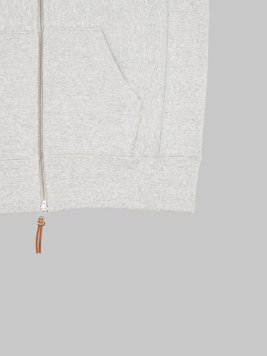 3sixteen Heavyweight Zip Hoody grey zipper