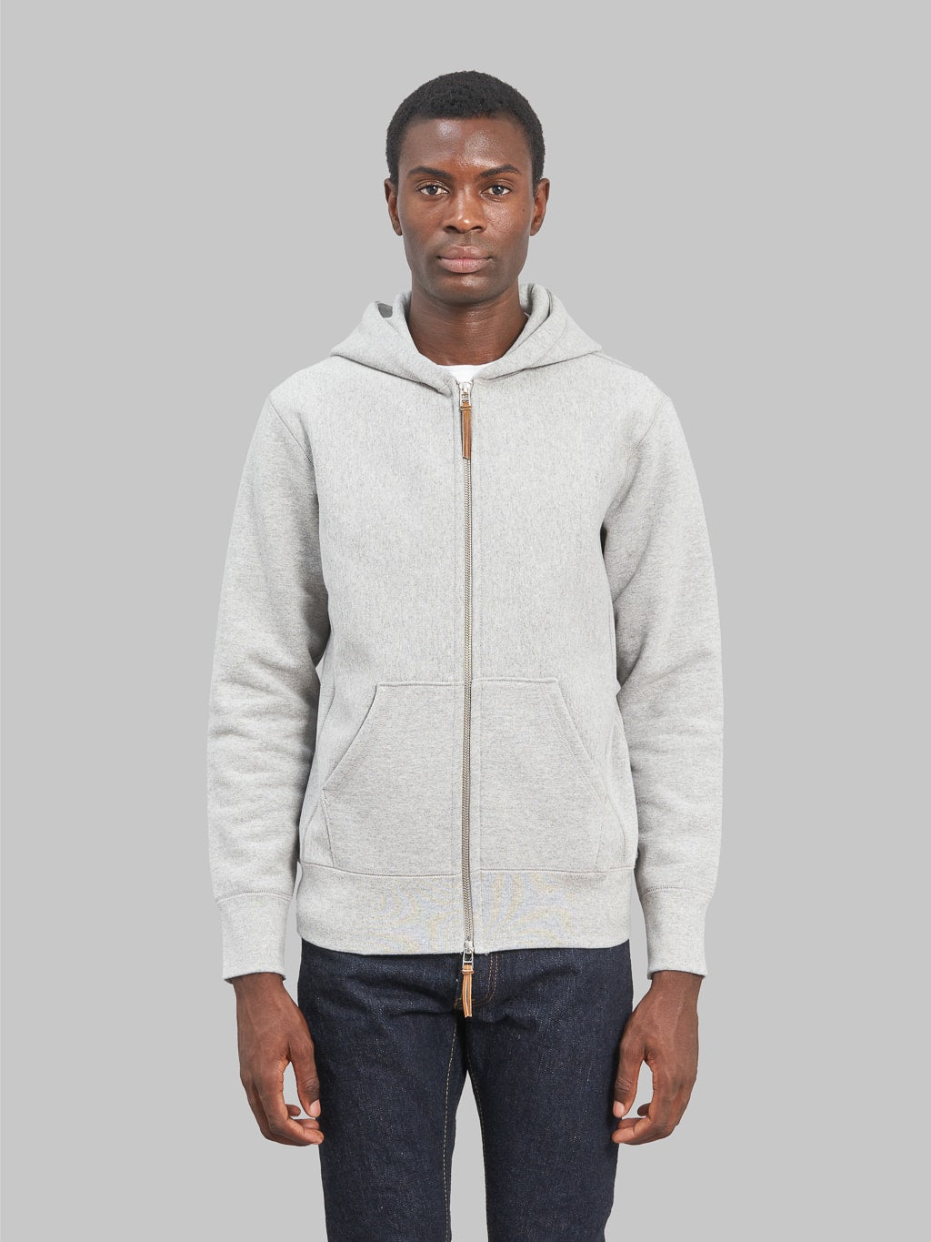 3sixteen Heavyweight Zip Hoody grey slim fit
