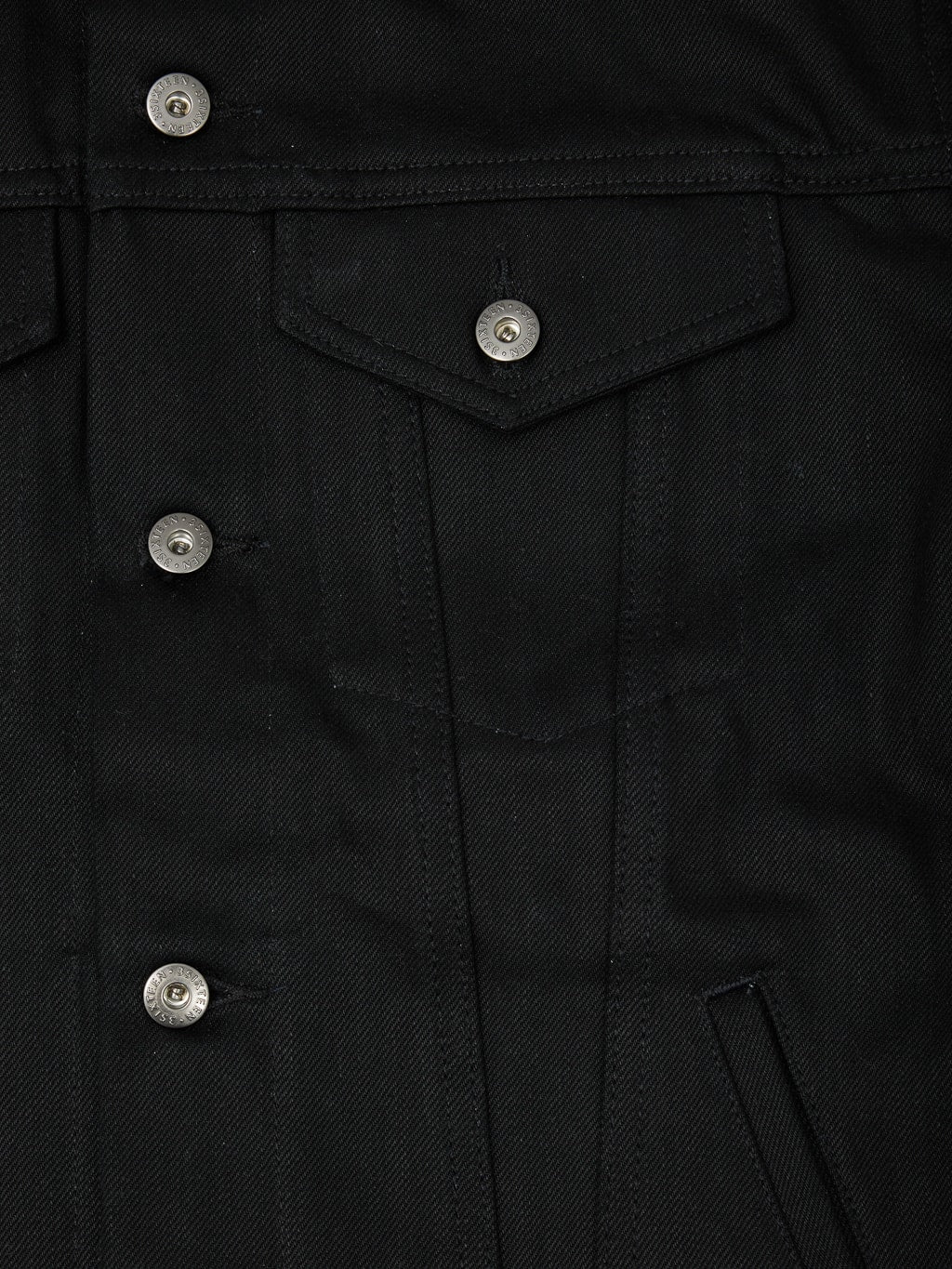 3sixteen type III denim jacket double black flap pocket chest