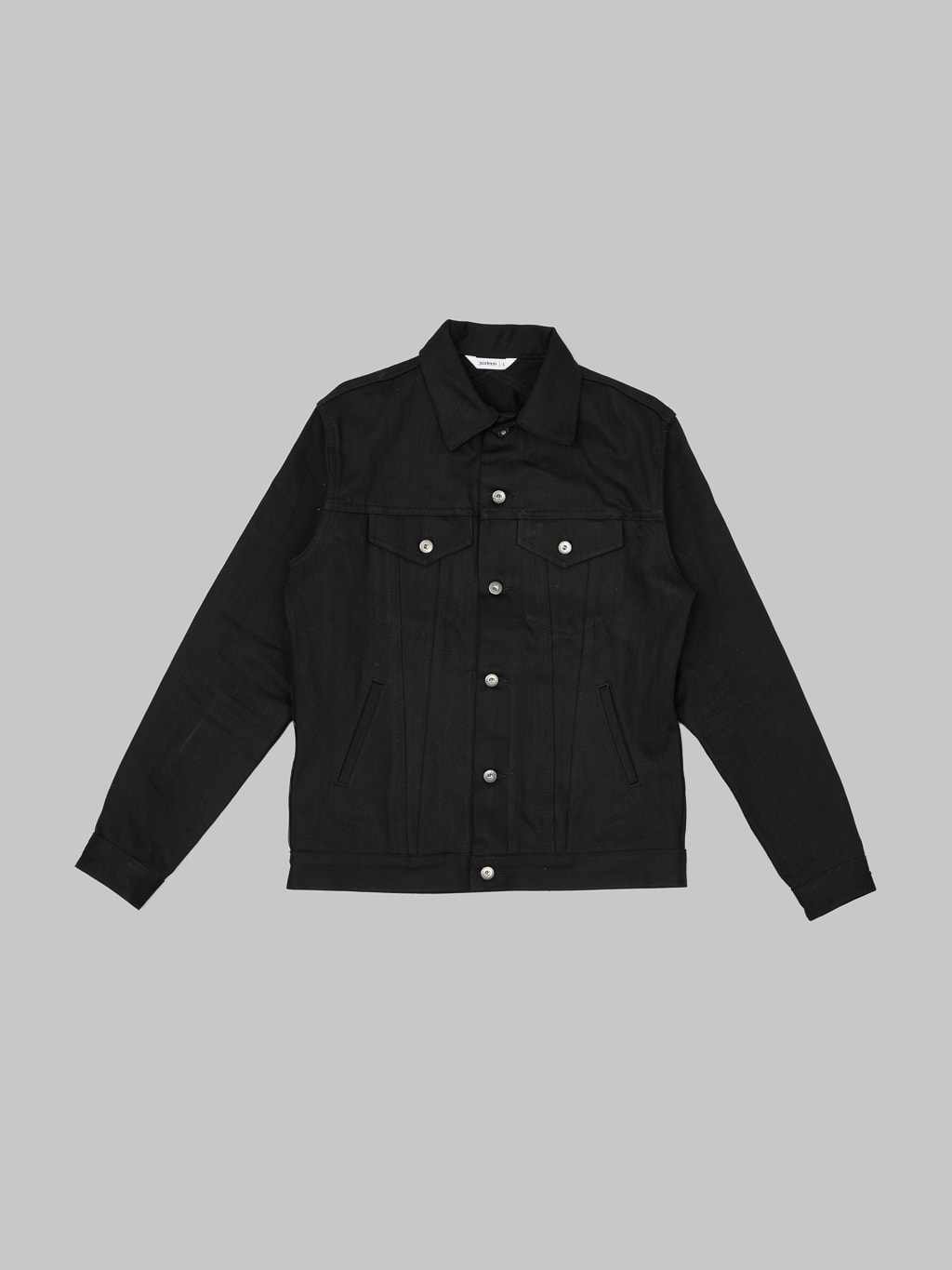 3sixteen type III denim jacket double black front view