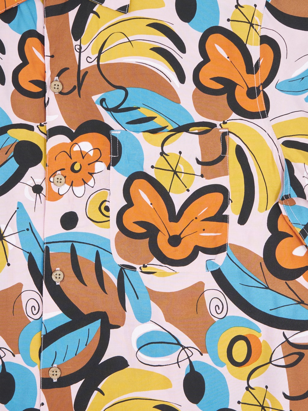 3sixteen Vacation Shirt Tropical Print pocket