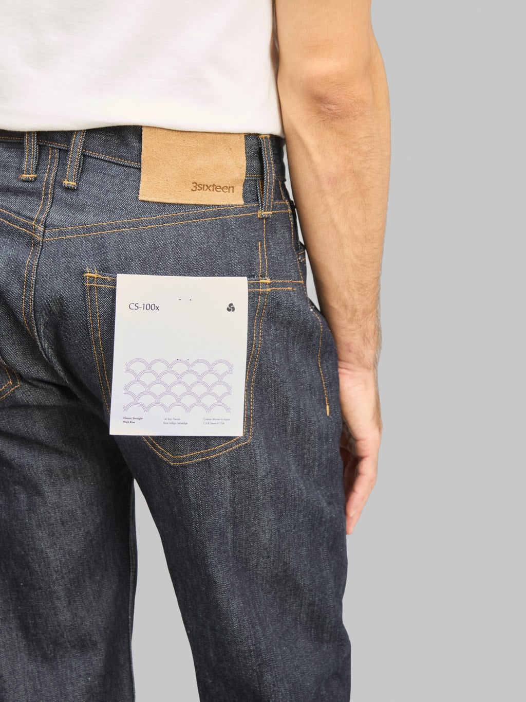 3sixteen CS 100 Classic Straight Jeans back pocket