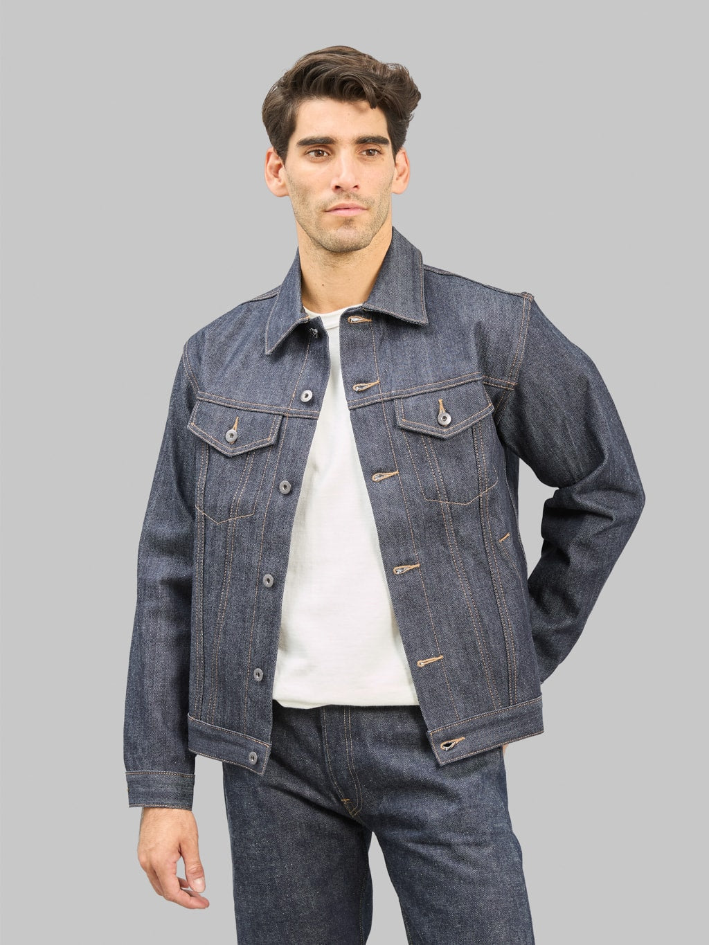 3sixteen Type 3s Denim Jacket Indigo styled