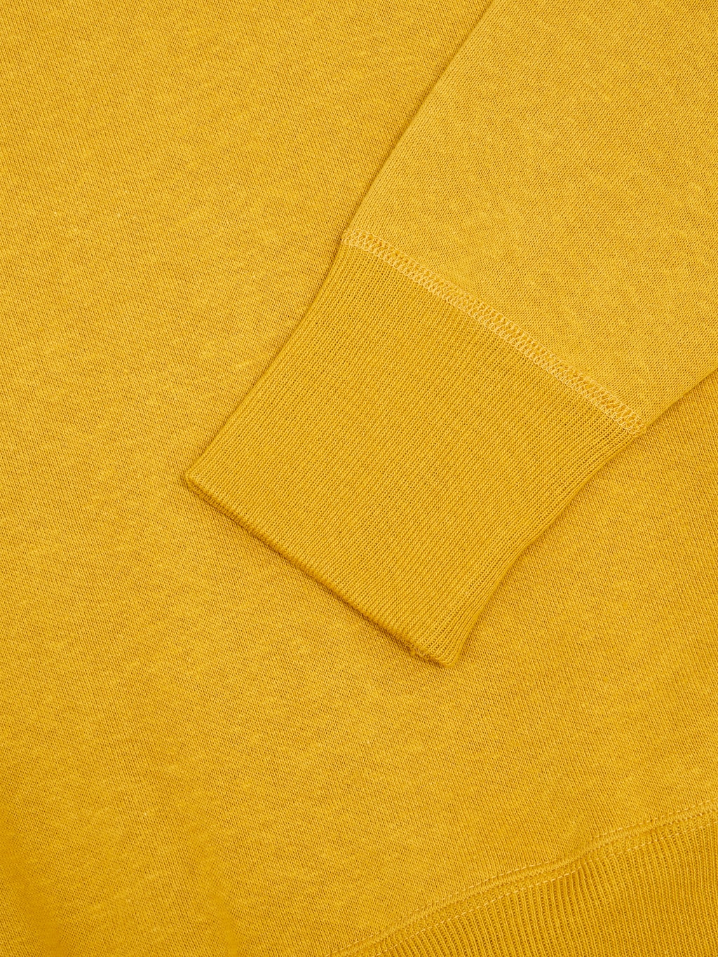 Denime By Warehouse loopwheel Needle Raglan Sweatshirt Dark Heather yellow cuff