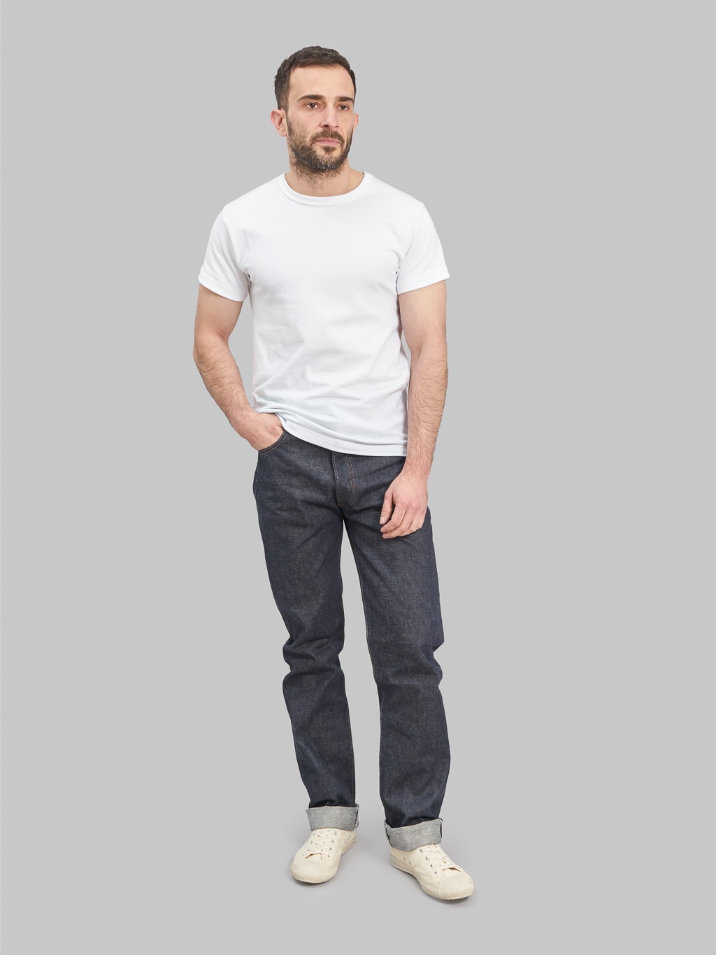 Denime by Warehouse 220A Regular Straight Jeans model front look