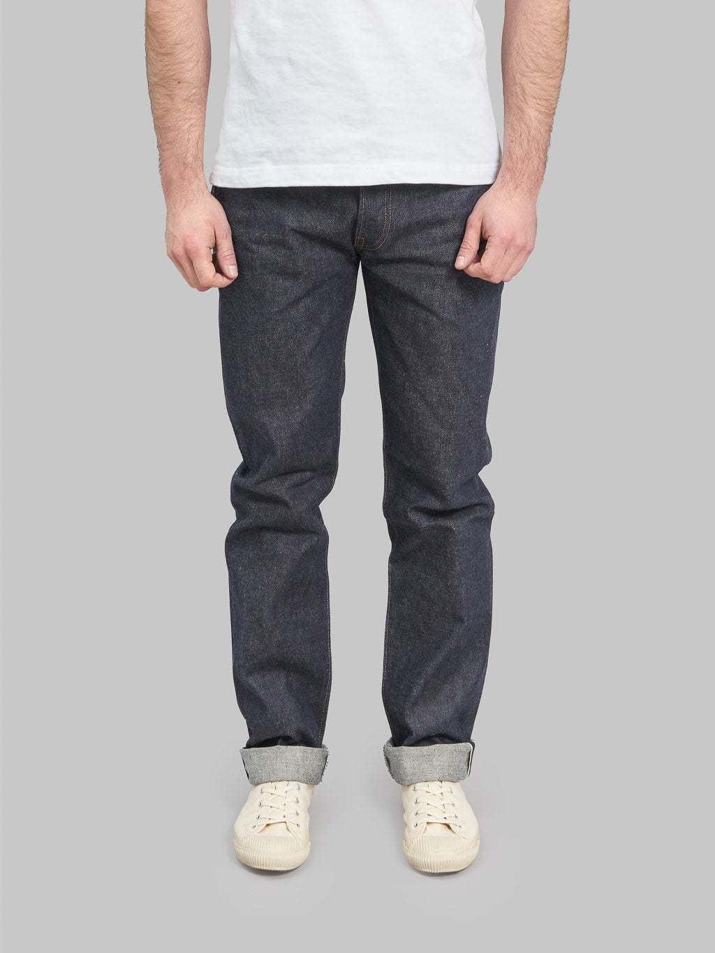 Denime by Warehouse 220A Regular Straight Jeans front fit