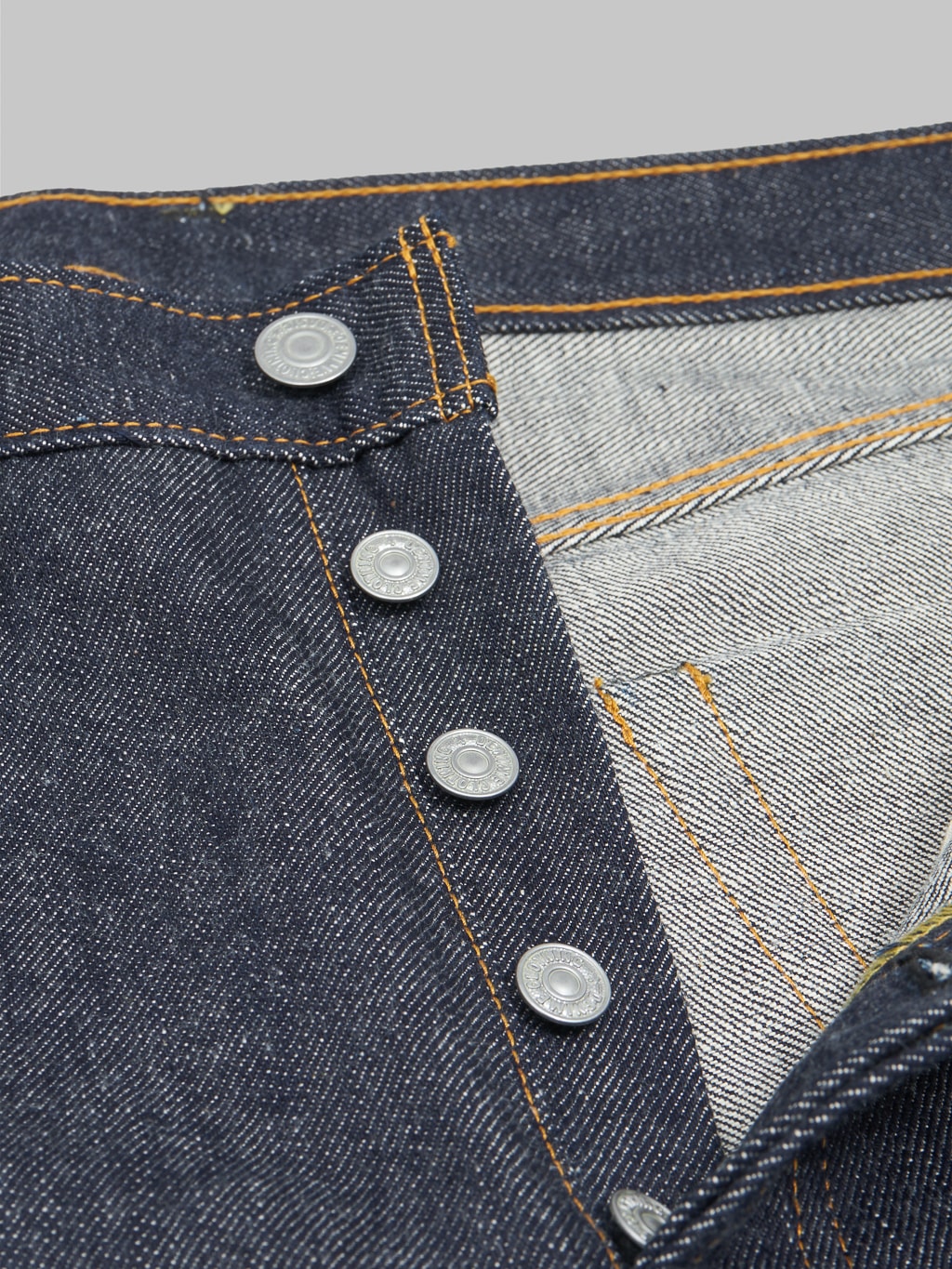 Denime by Warehouse 224 66model Regular Straight Jeans buttons