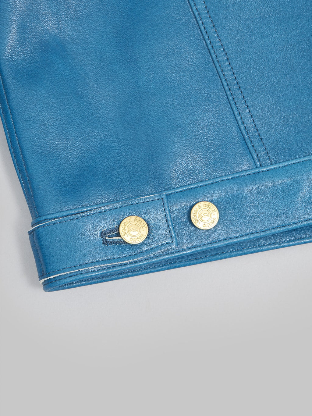 Double Helix Western Pioneer Indigo Dyed Horsehide type 3 Jacket adjuster