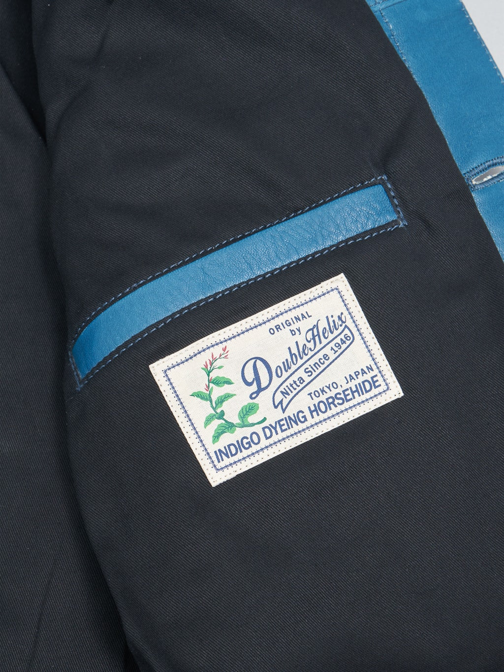 Double Helix Western Pioneer Indigo Dyed Horsehide type 3 Jacket tokyo