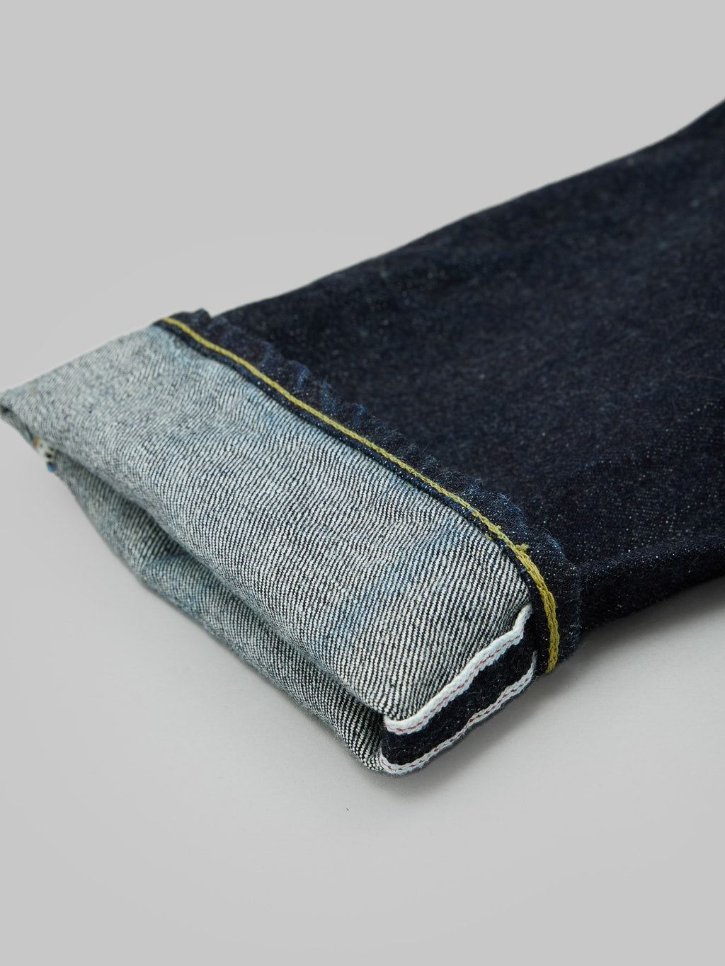 Fob factory slim straight denim jeans selvedge hem