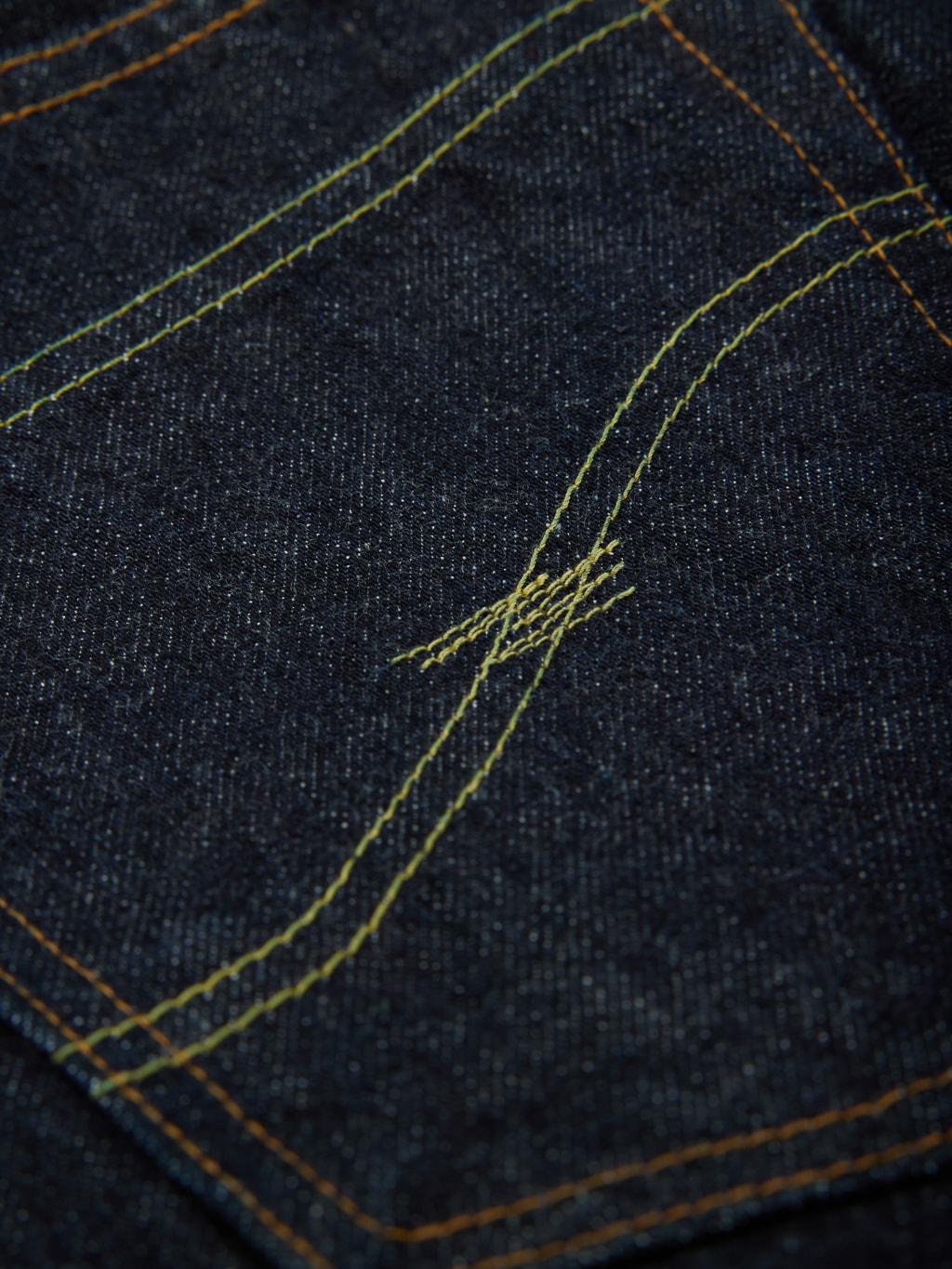 Fob factory slim straight denim jeans back stitching