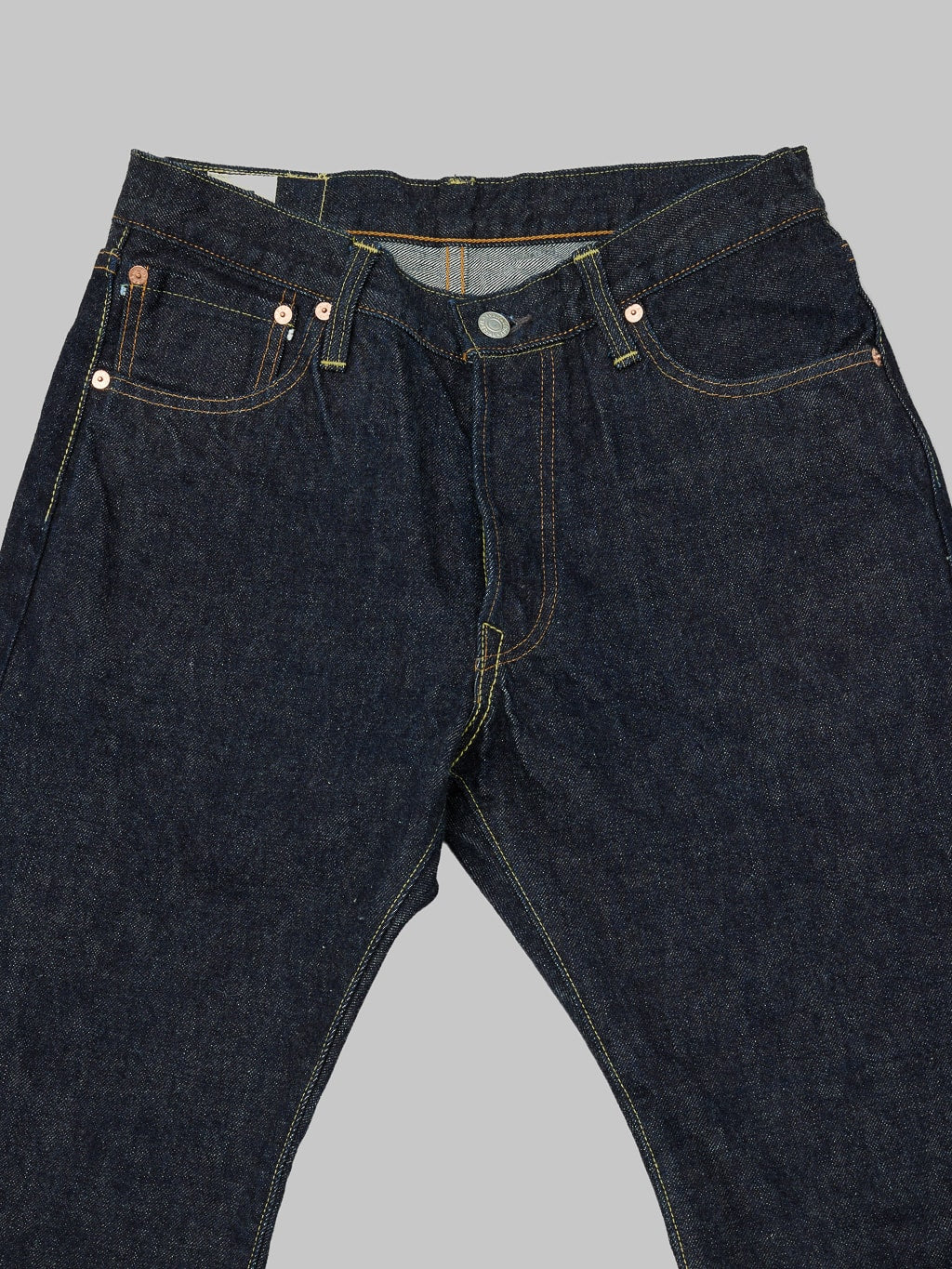 Fob factory slim straight denim jeans front view