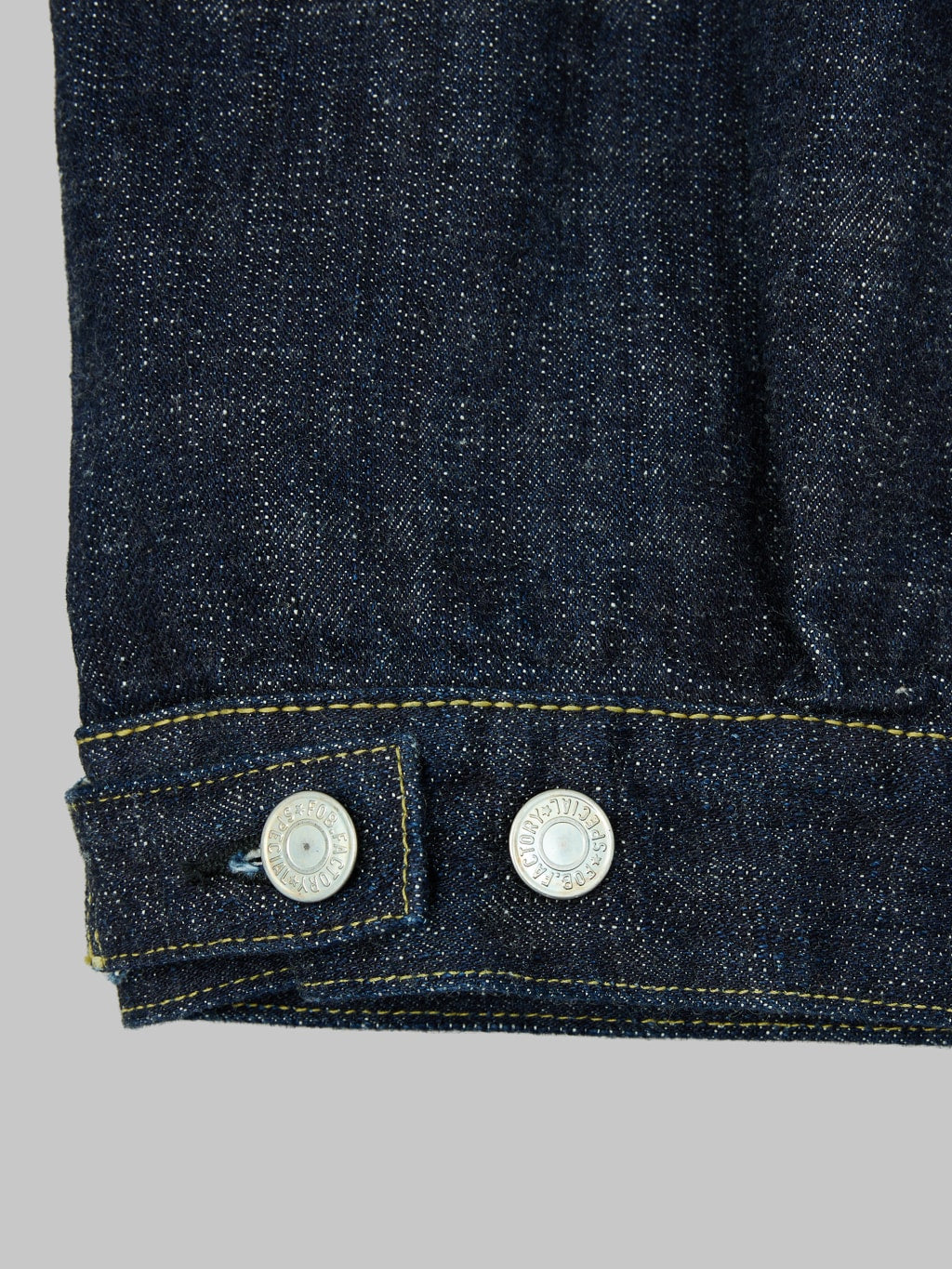 Fob factory Type III denim jacket selvedge waist adjustable tab