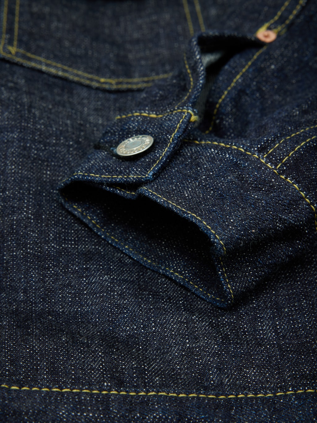 Fob factory Type III denim jacket selvedge cuff detail