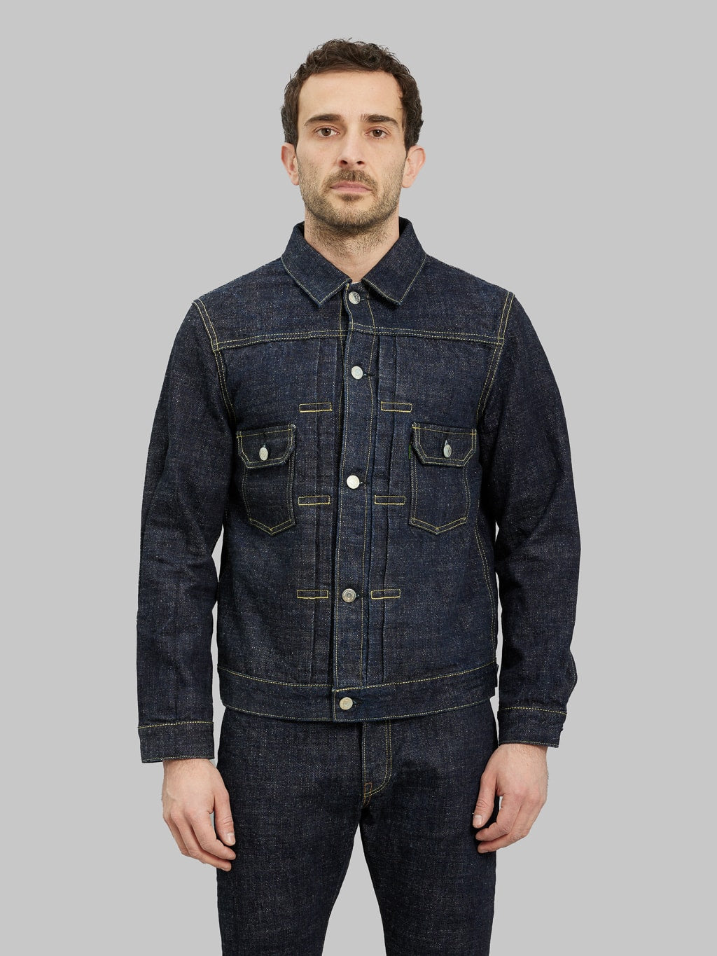 Fob factory Type III denim jacket selvedge front fit