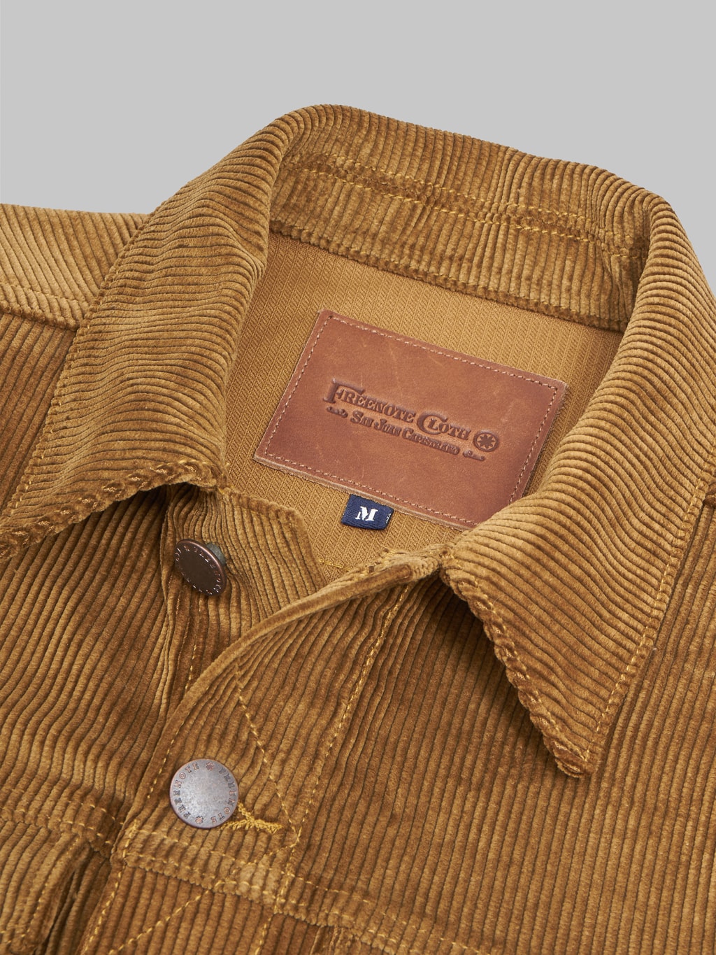 Freenote Cloth Classic Jacket Gold Corduroy leather patch