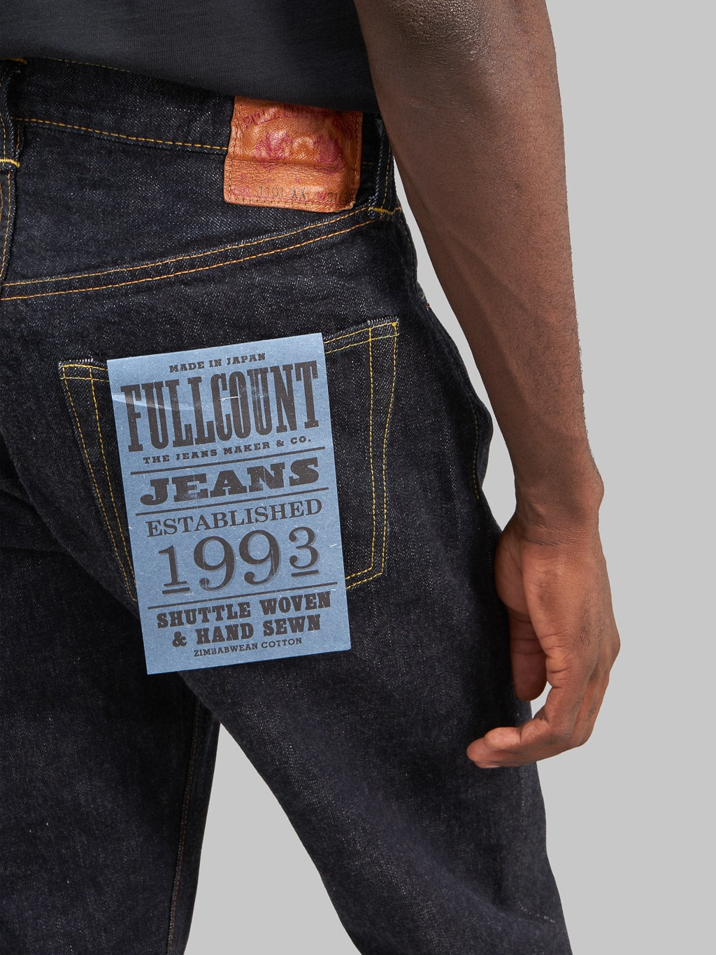 Fullcount 1101XXW regular Straight selvedge Jeans back pocket