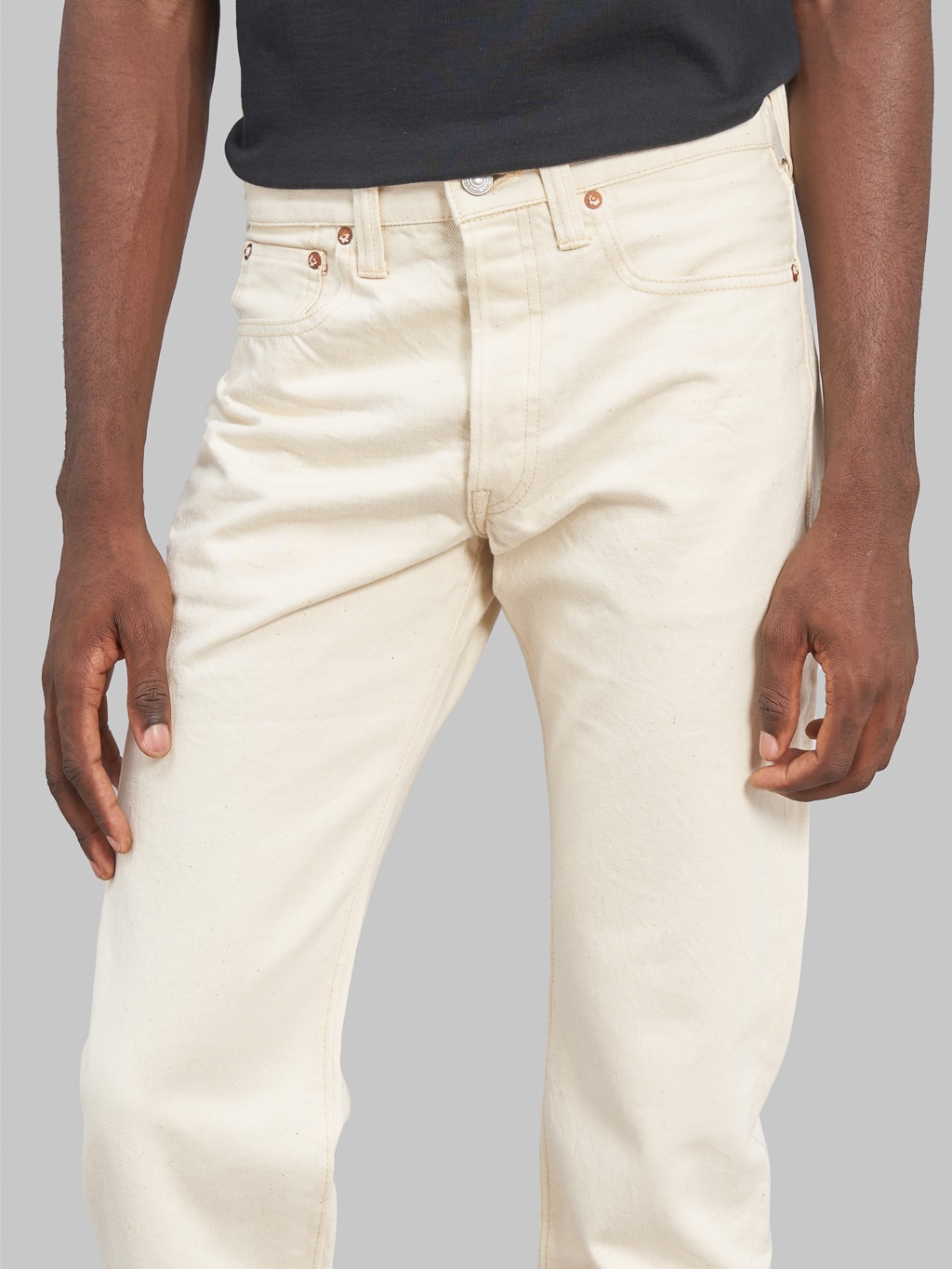 Fullcount 1108EC 13oz Ecru Selvedge Slim Straight Jeans mid rise