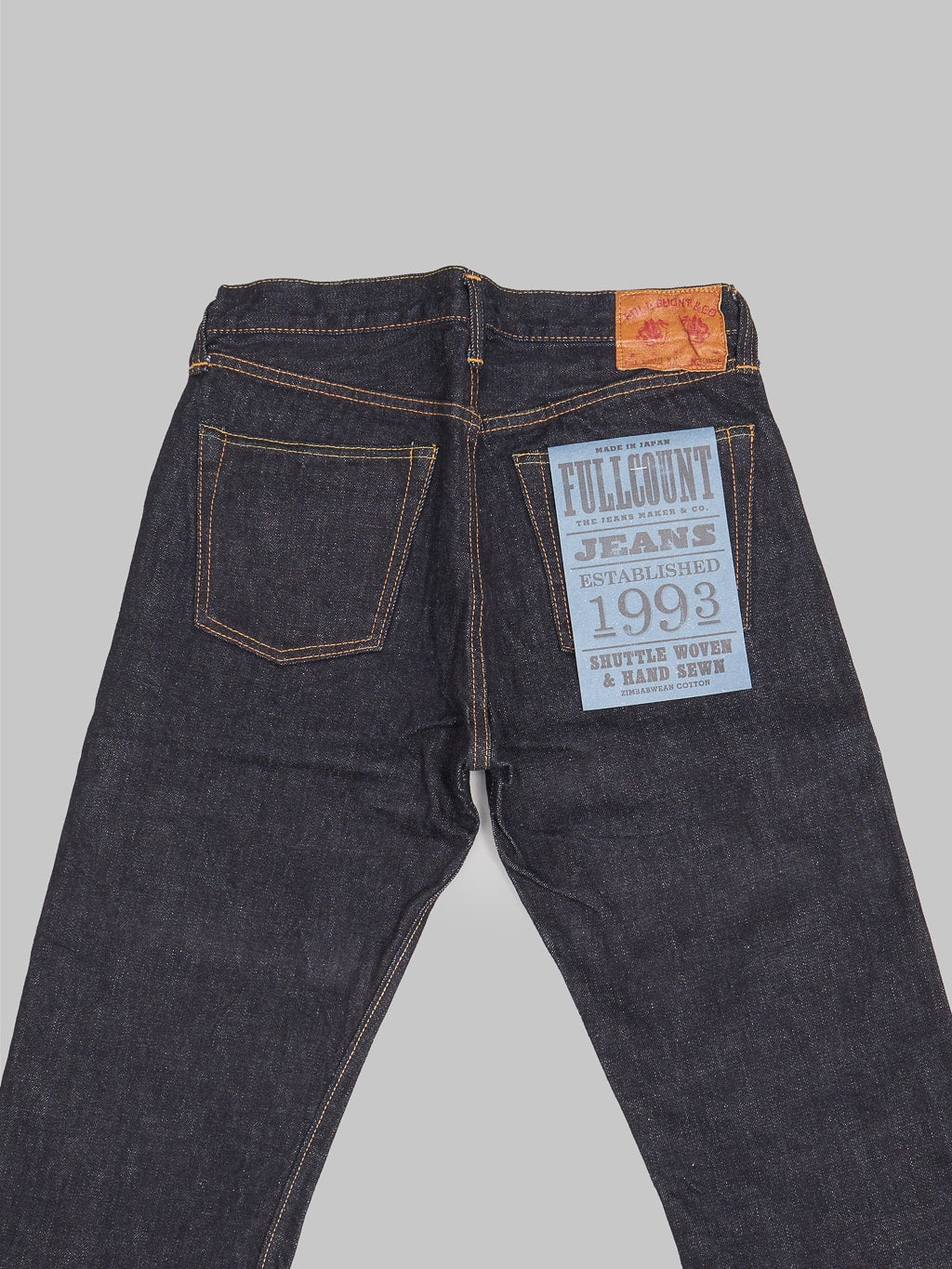 Fullcount 1108XXW Slim Straight Jeans back details