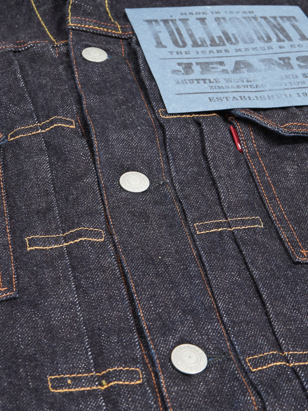 Fullcount 2102XX Type II Denim Jacket fabric