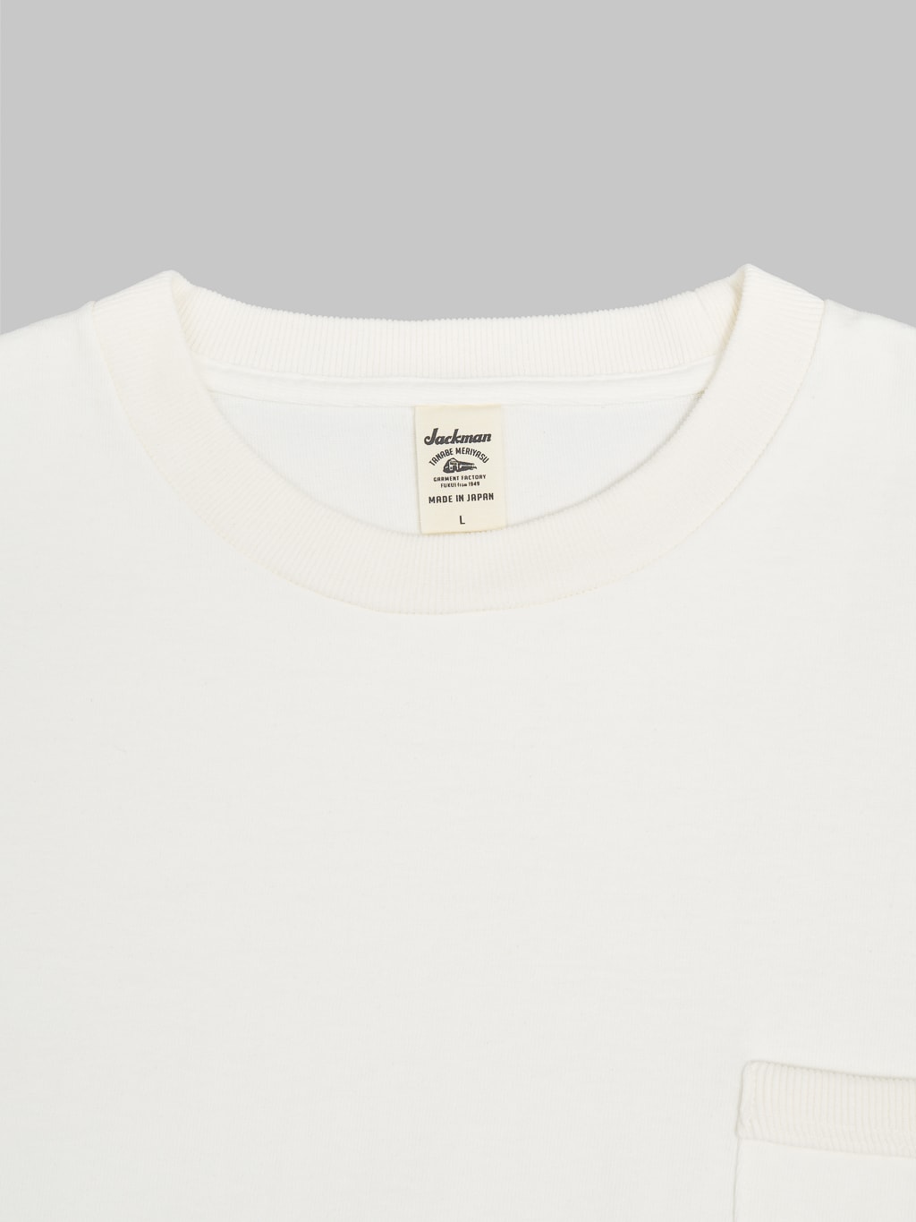 Jackman Dotsume Pocket T-Shirt Off White