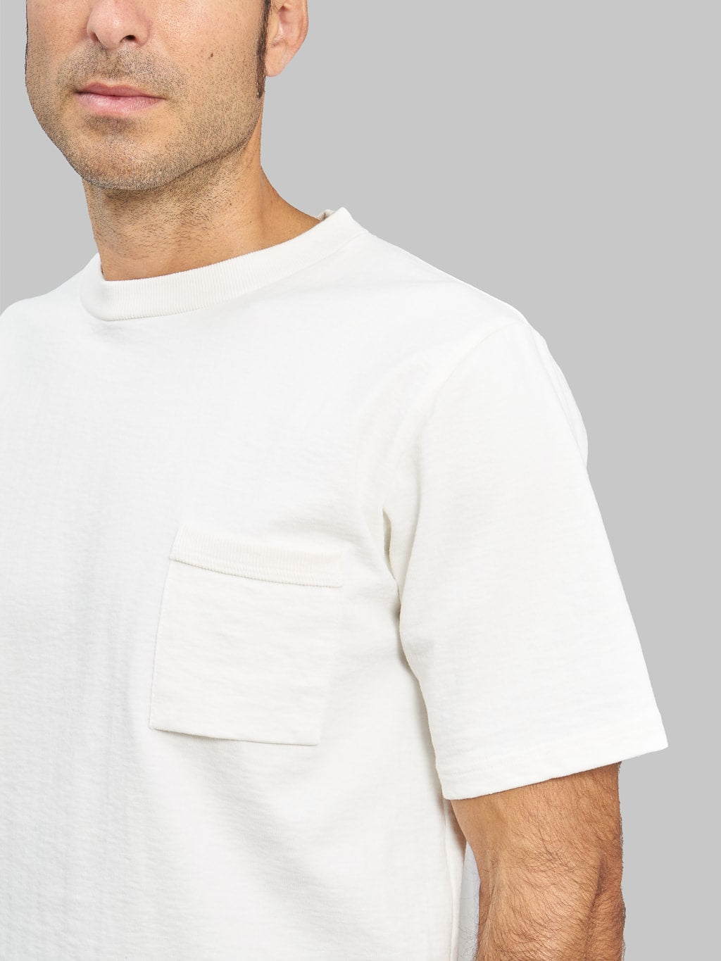 Jackman Dotsume Pocket T-Shirt Off White