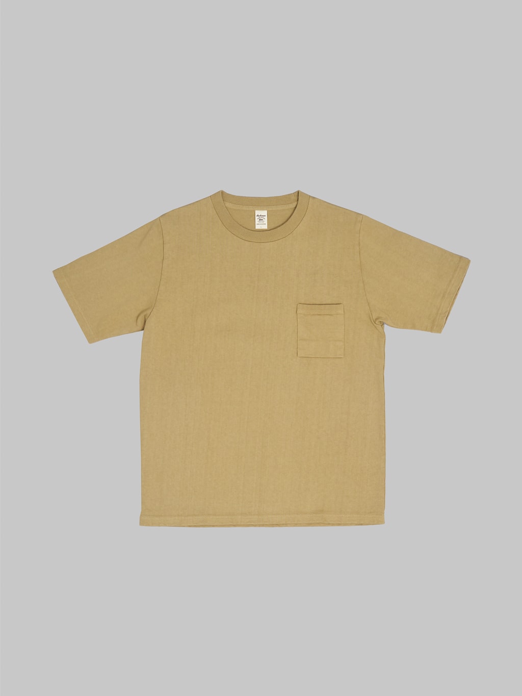 Jackman Dotsume Pocket loopwheel TShirt hard butter front