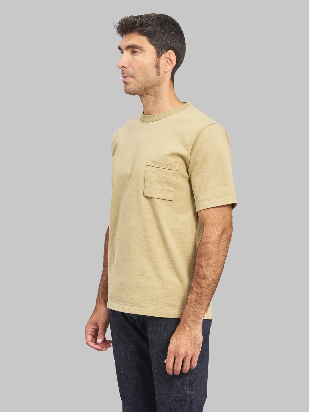 Jackman Dotsume Pocket loopwheel TShirt hard butter side fit