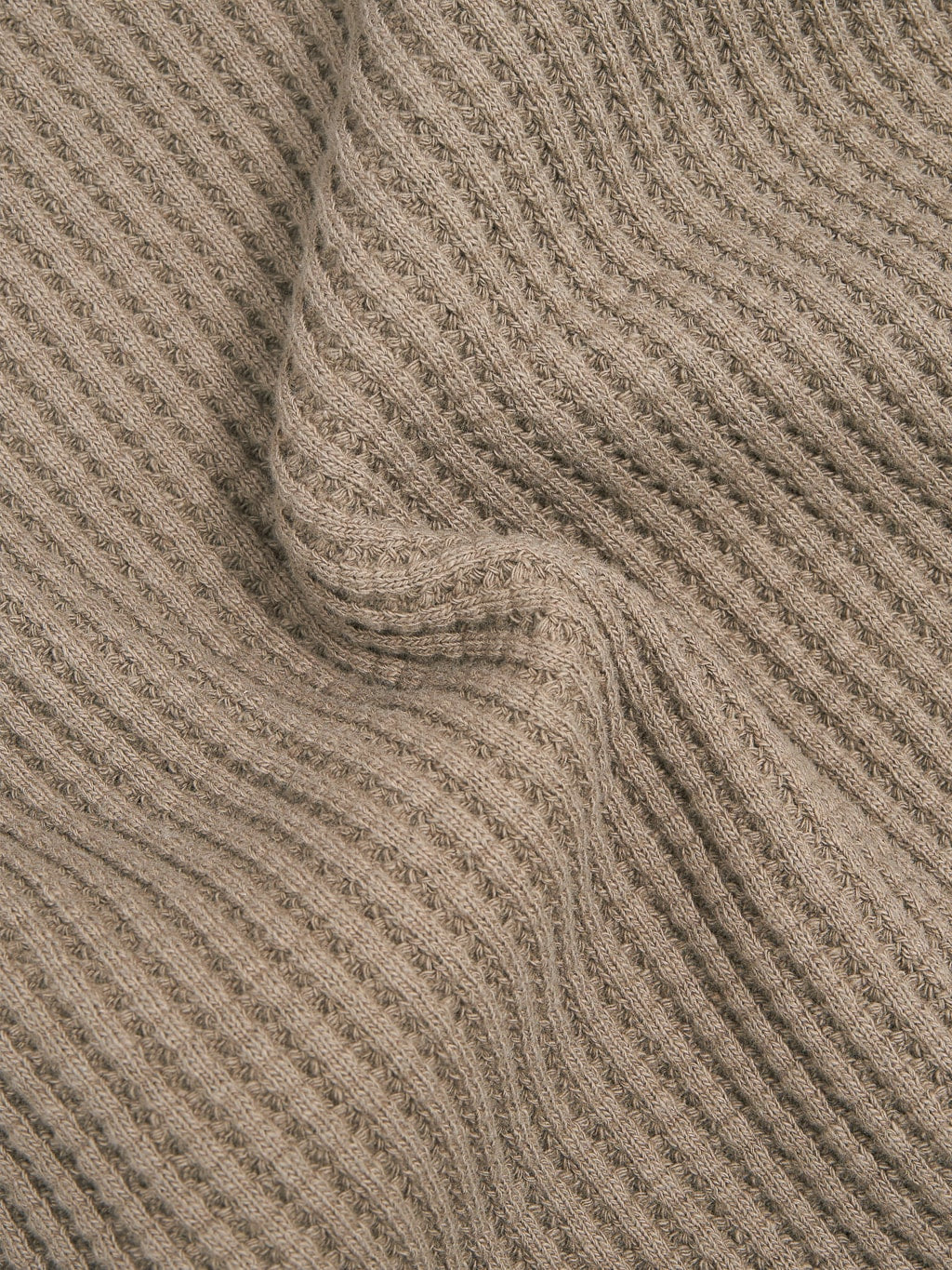 Jackman Waffle Midneck Sweater Taupe texture