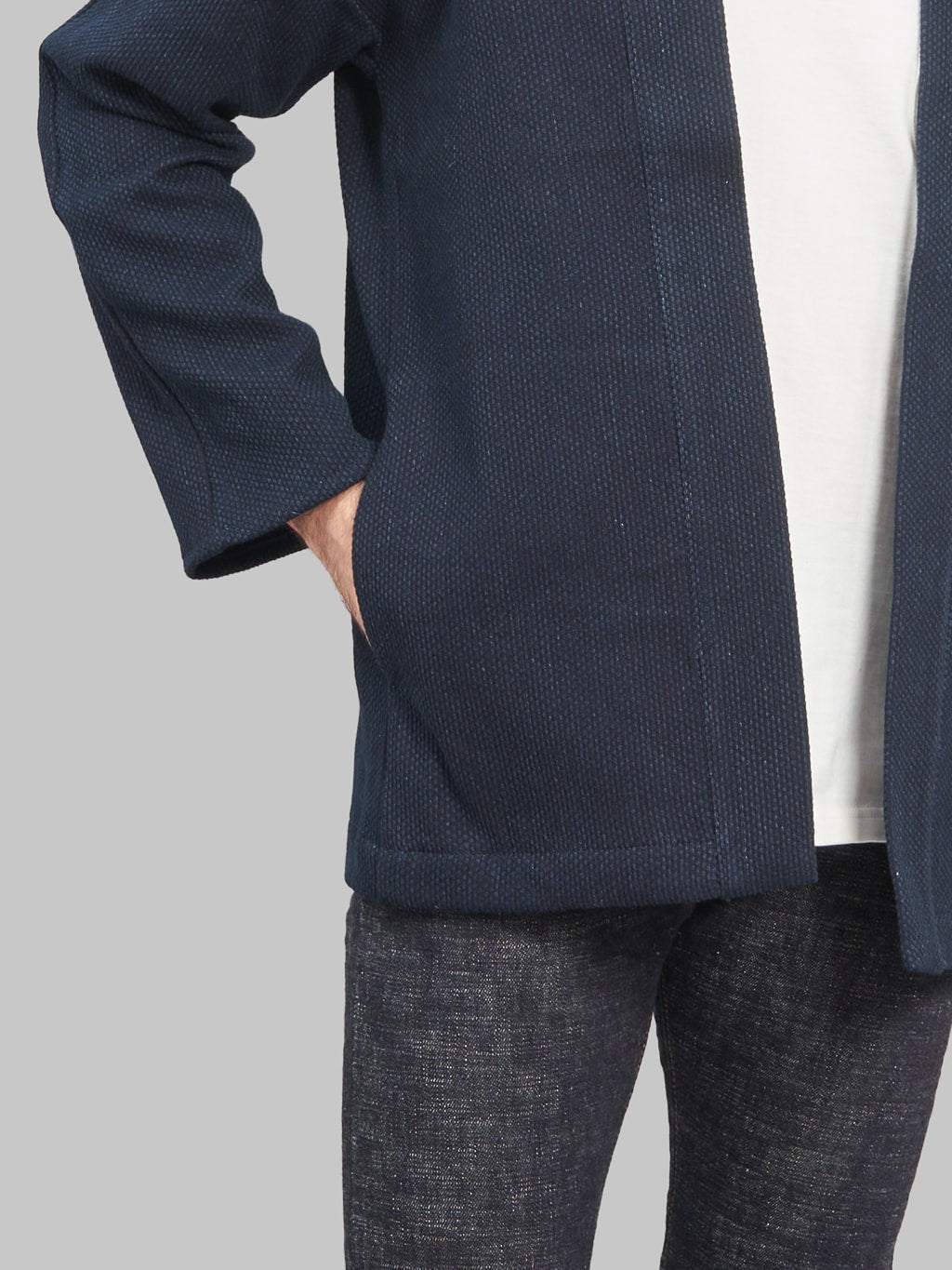 Japan Blue Indigo Sashiko Haori pocket