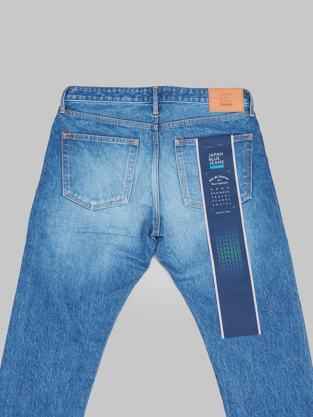 Japan Blue J201 MID US Cotton Circle Washed Tapered selvedge Jeans pockets