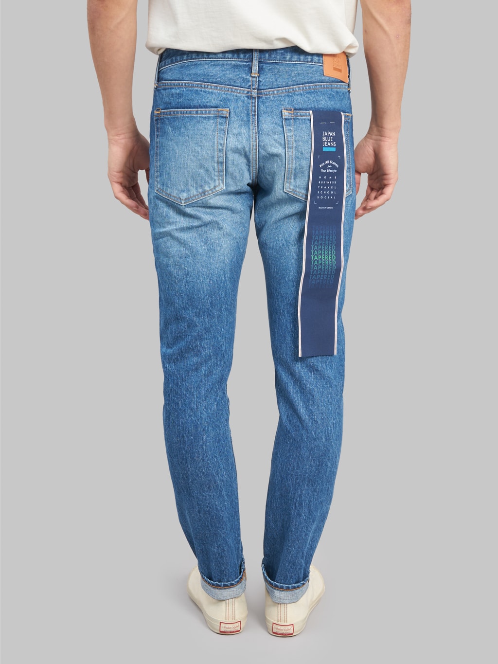 Japan Blue J201 MID US Cotton Circle Washed Tapered selvedge Jeans back