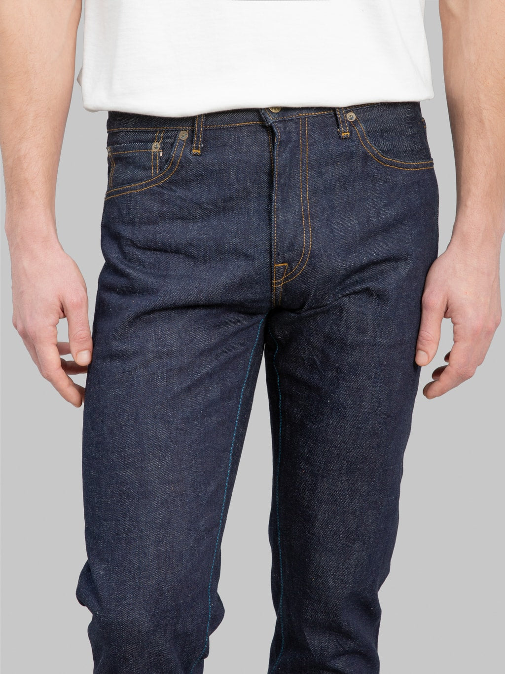 Japan Blue J304 Africa cotton Circle Straight selvedge Jeans waist