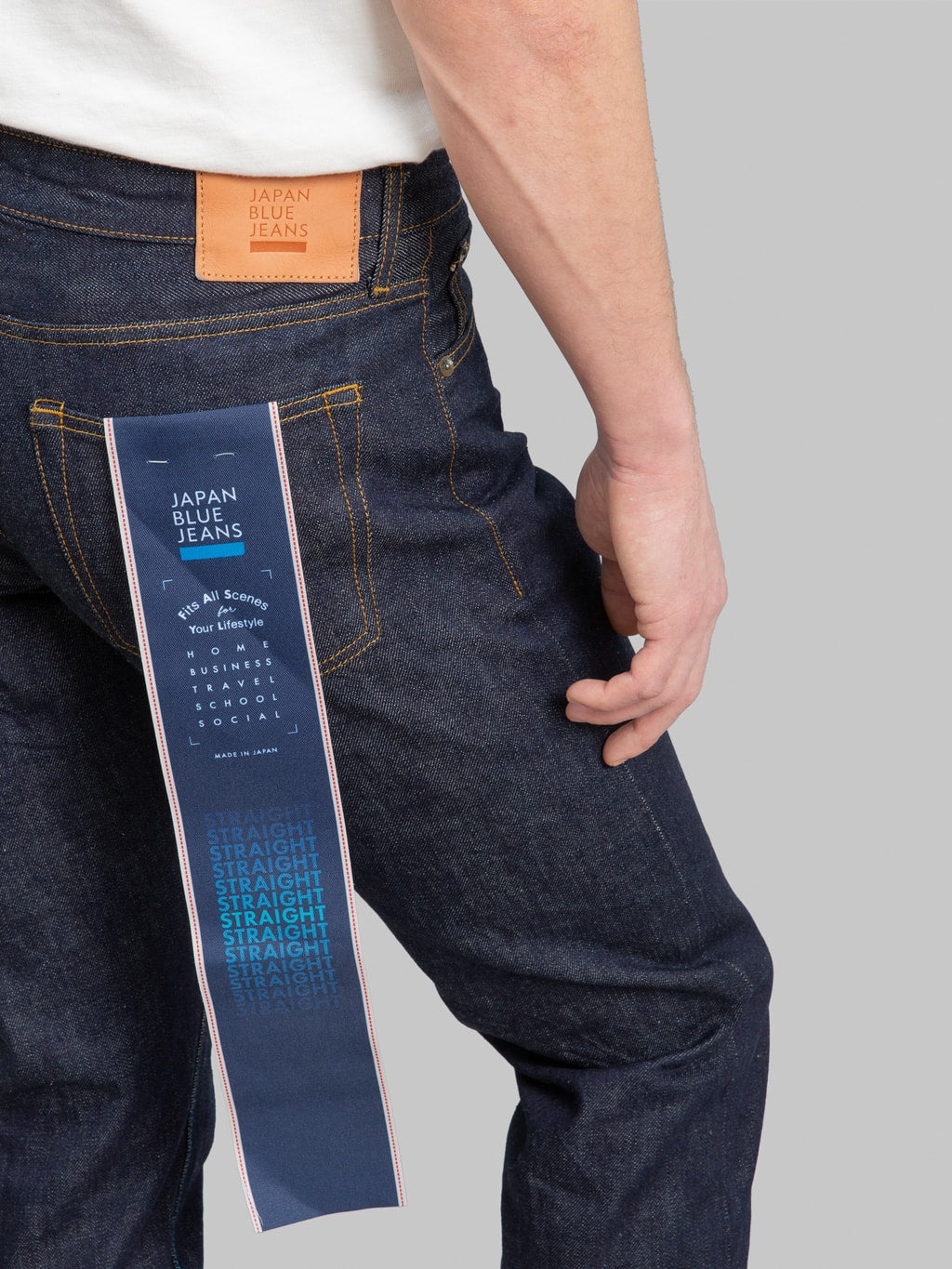 Japan Blue J304 Africa cotton Circle Straight selvedge Jeans back pocket