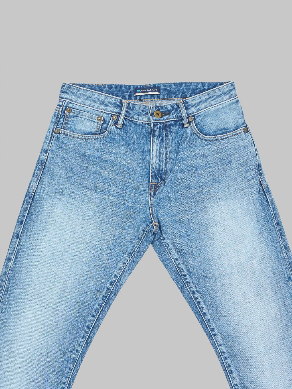 Japan Blue J304 Africa cotton Stonewashed Straight Jeans front waist