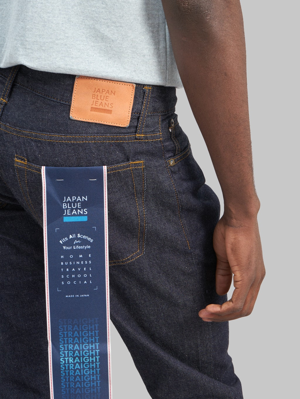 Japan Blue J308 9oz lightweight selvedge denim straight Jeans pocket flasher