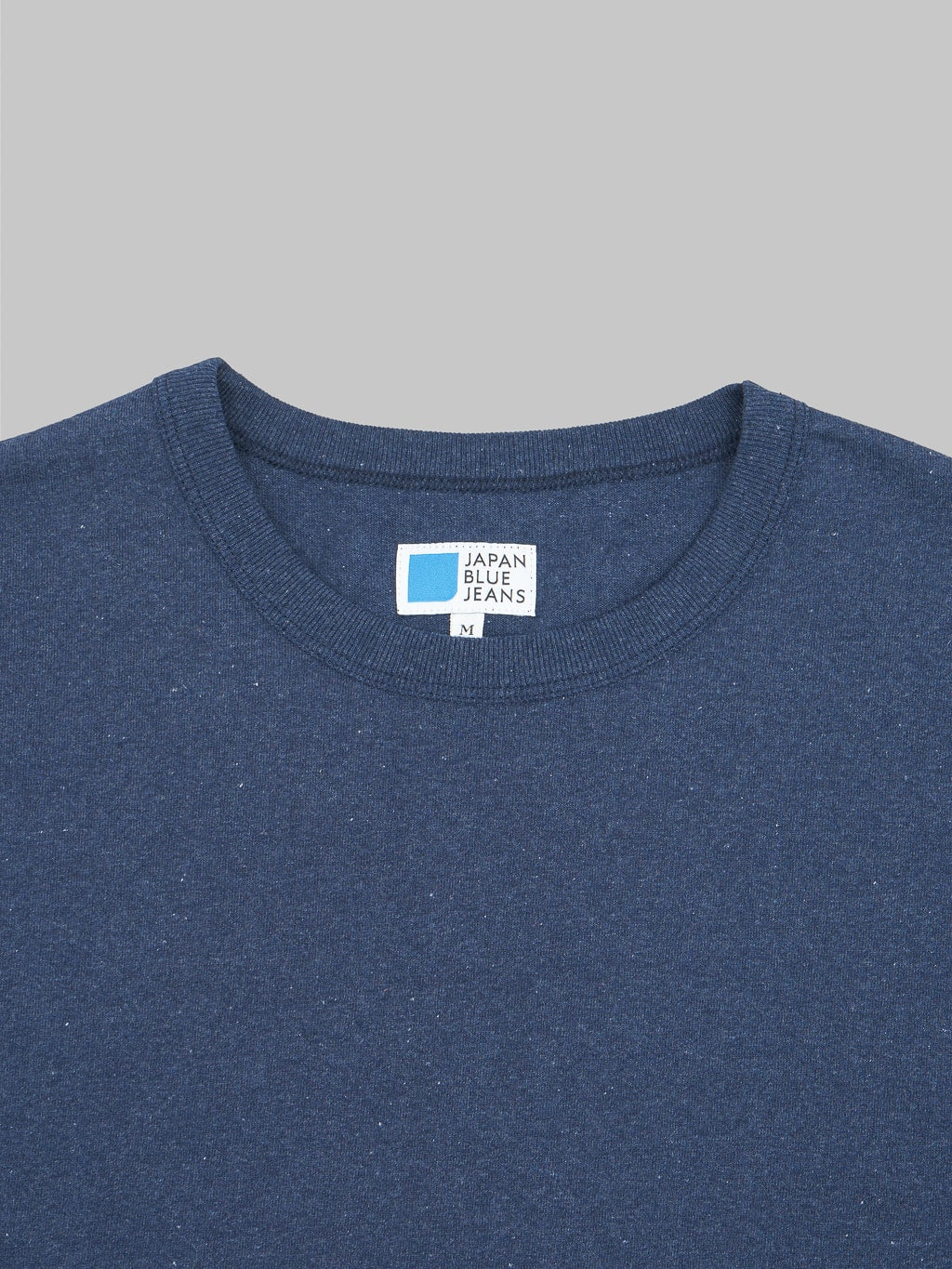 Japan Blue Recycled Denim Tshirt Dark Indigo collar