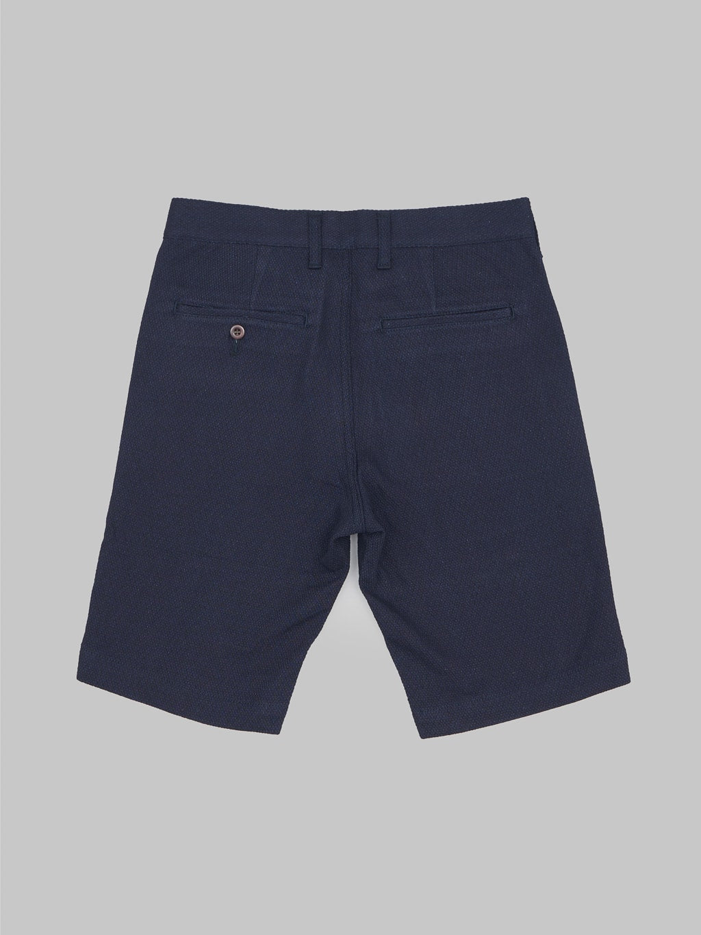 Japan Blue sashiko indigo jacquard shorts back pockets