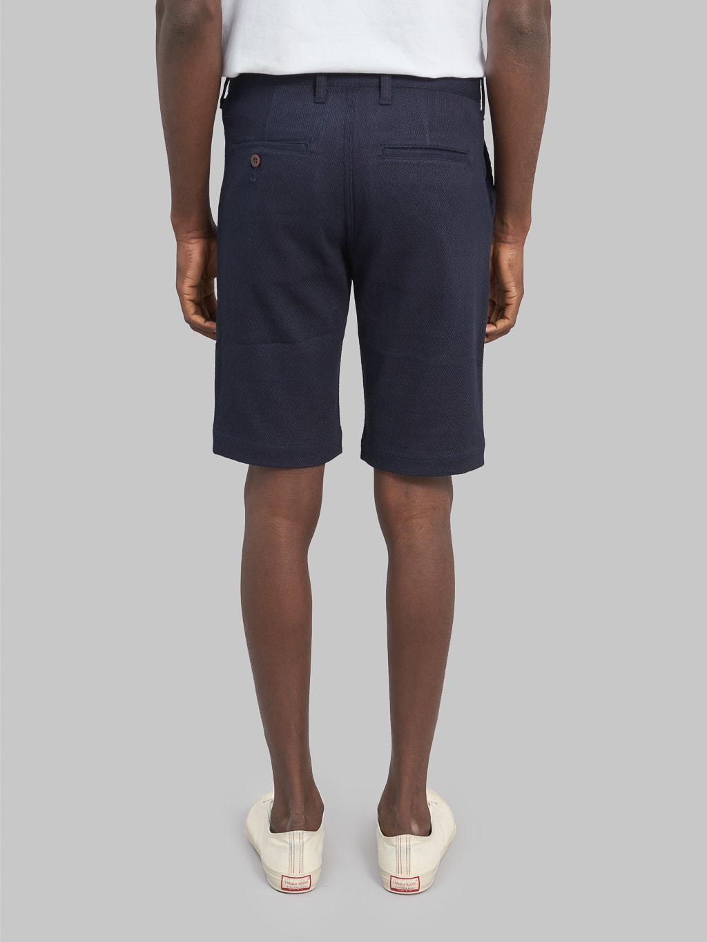 Japan Blue sashiko indigo jacquard shorts back fit