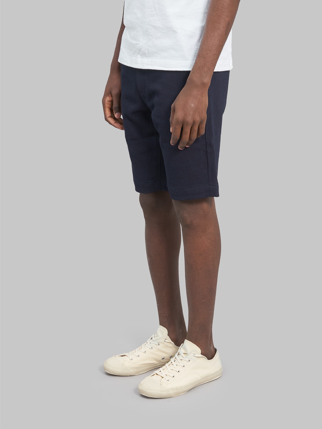 Japan Blue sashiko indigo jacquard shorts side fit