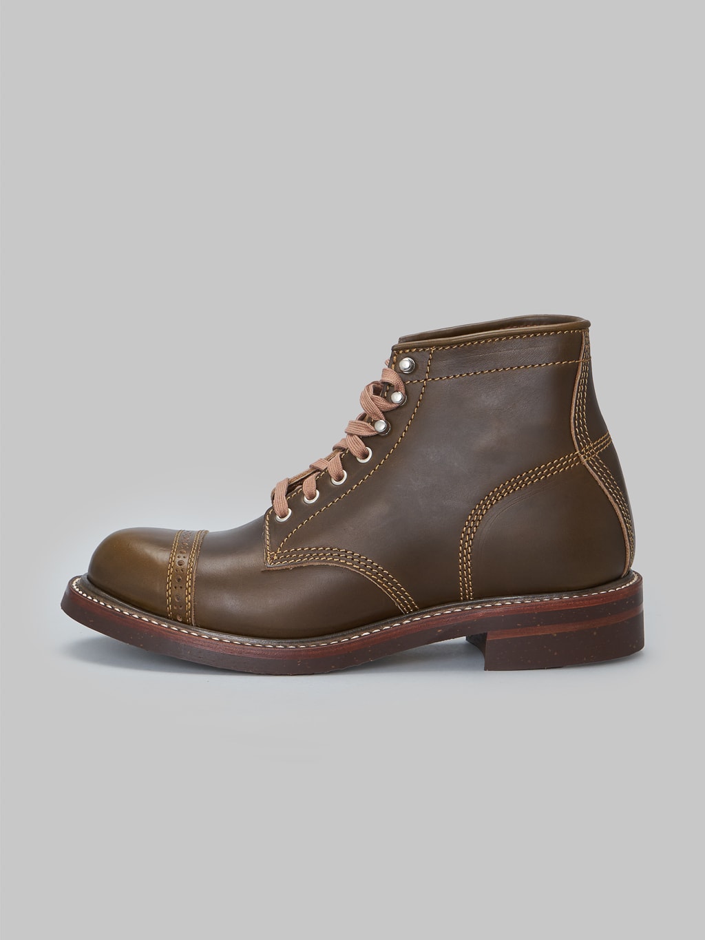 John Lofgren Combat Boots Horween Leather CXL Dark Olive