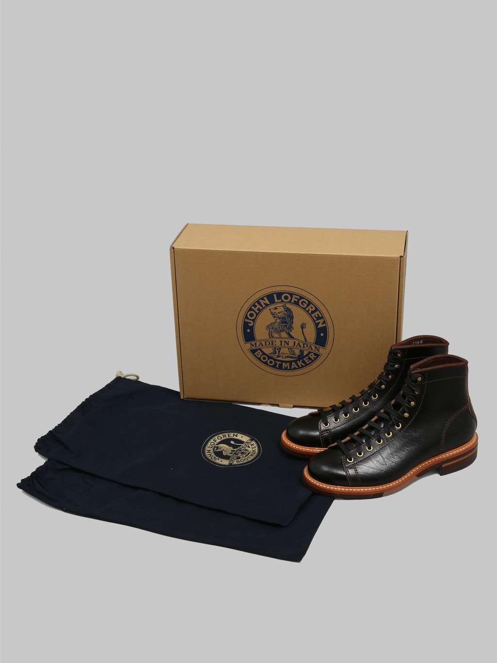 John Lofgren Monkey Boots Shinki Hikaku Horsebutt Black dust bag box