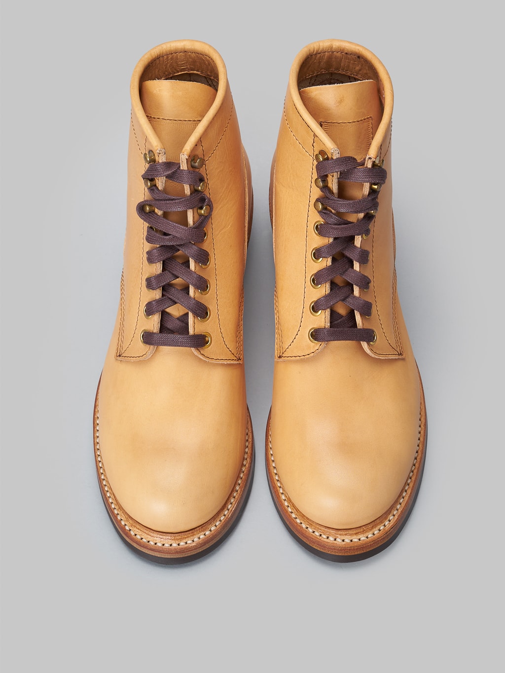 John Lofgren Steel Gang Boots Badalassi Carlo Vegetable Tanned Leather Bone front