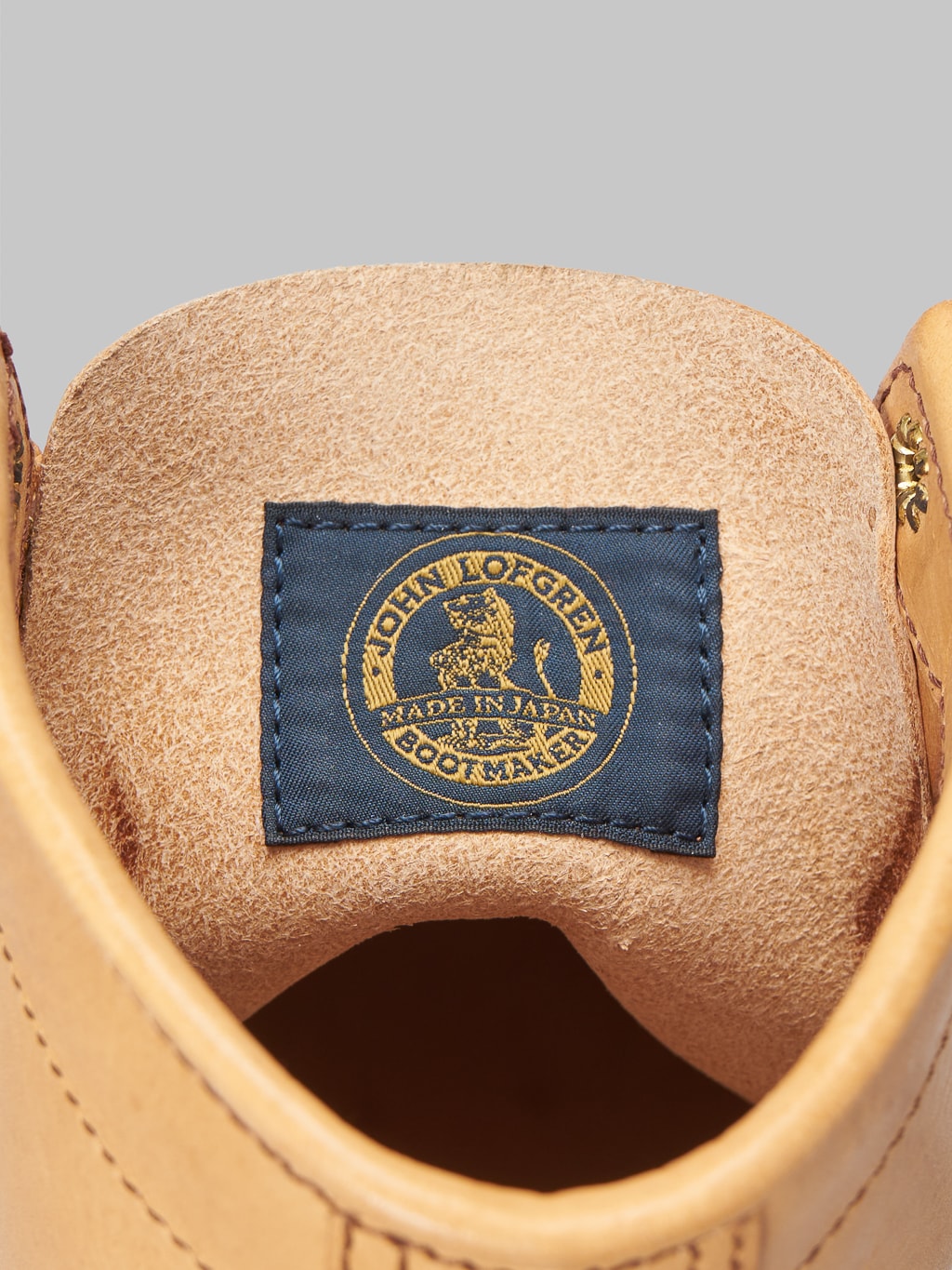 John Lofgren Steel Gang Boots Badalassi Carlo Vegetable Tanned Leather Bone tag