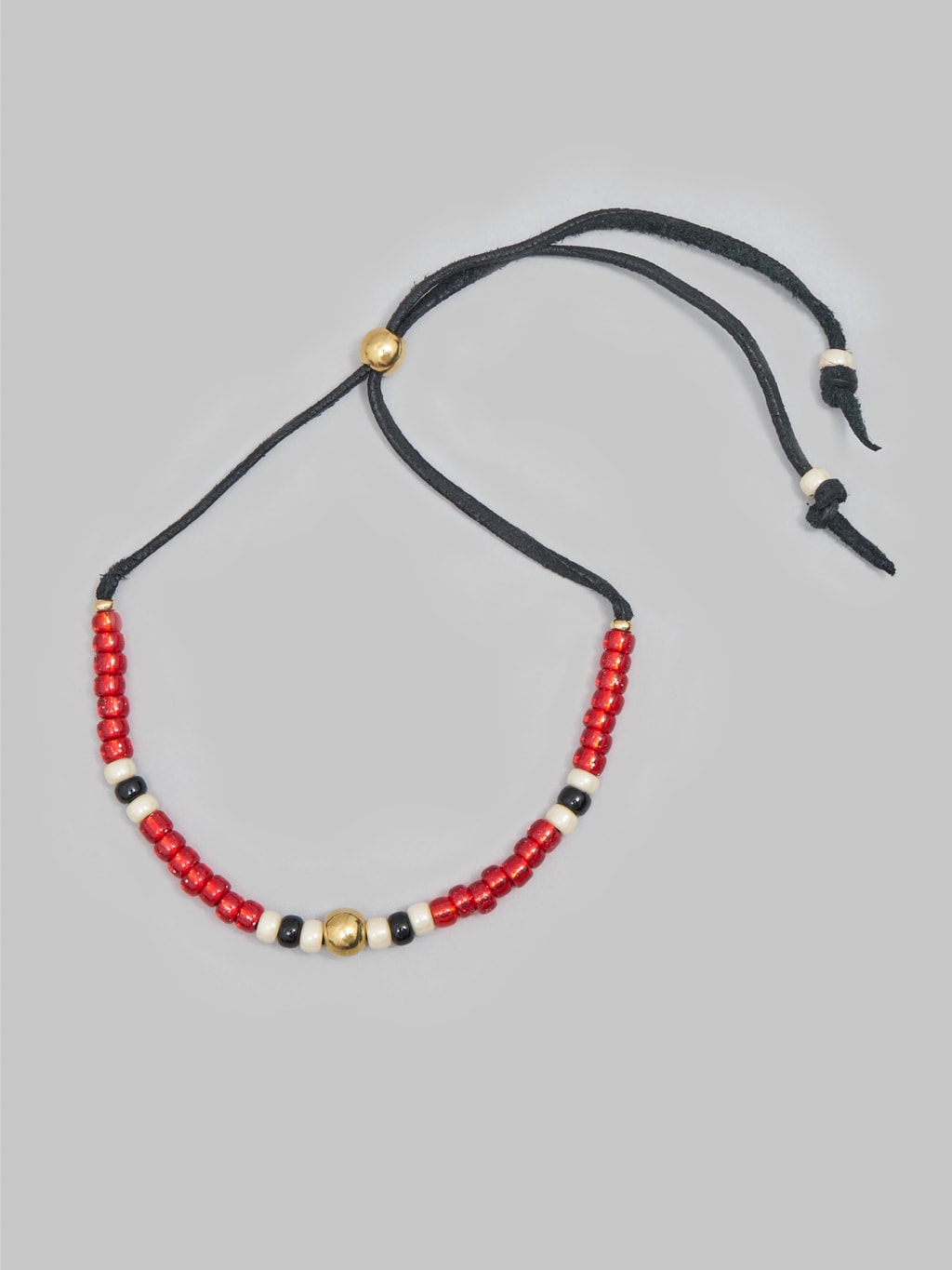 Kobashi Studio 5mm Traditional Beads Bracelet Red/Black